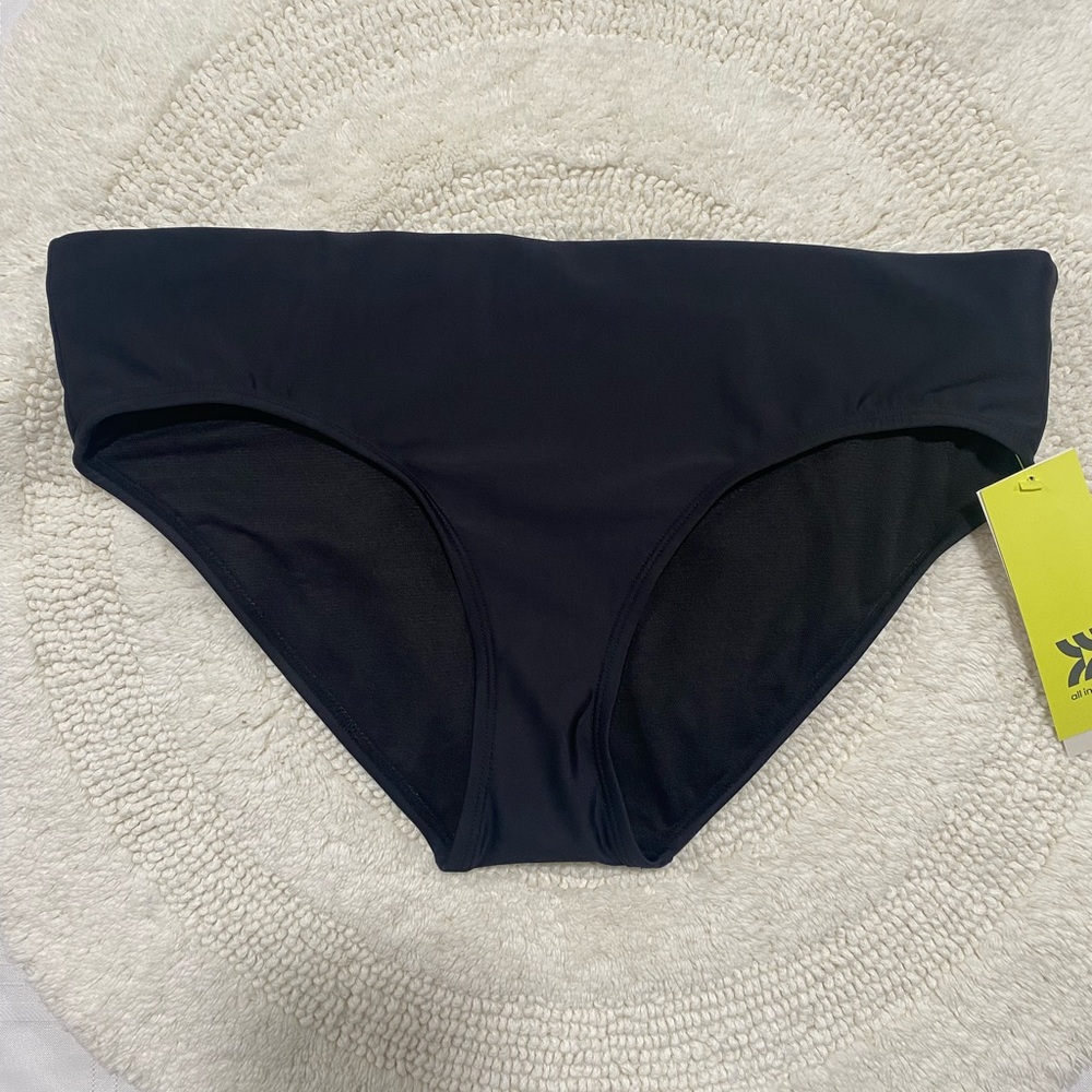 All in Motion Women's Medium Coverage Hipster Bikini Bottom BLACK S NWT Various - Picture 2 of 5